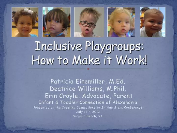 inclusive playgroups how to make it work