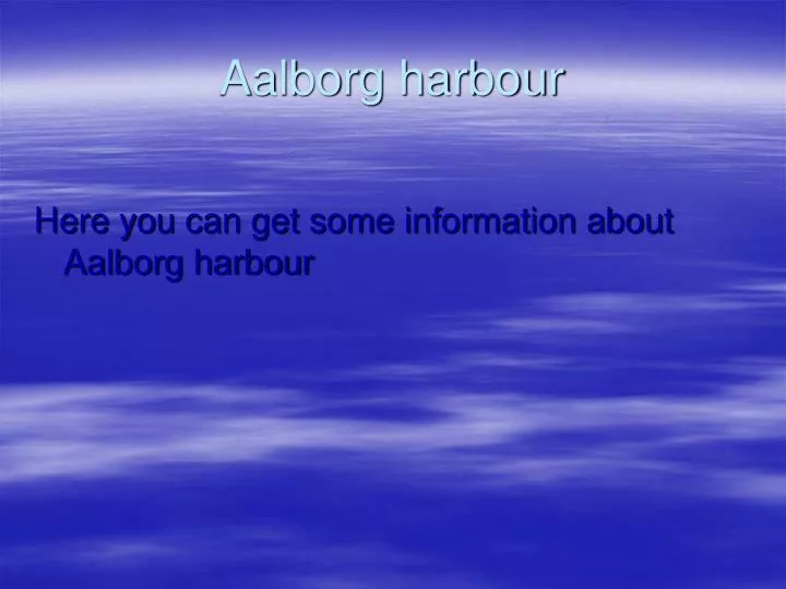 aalborg harbour