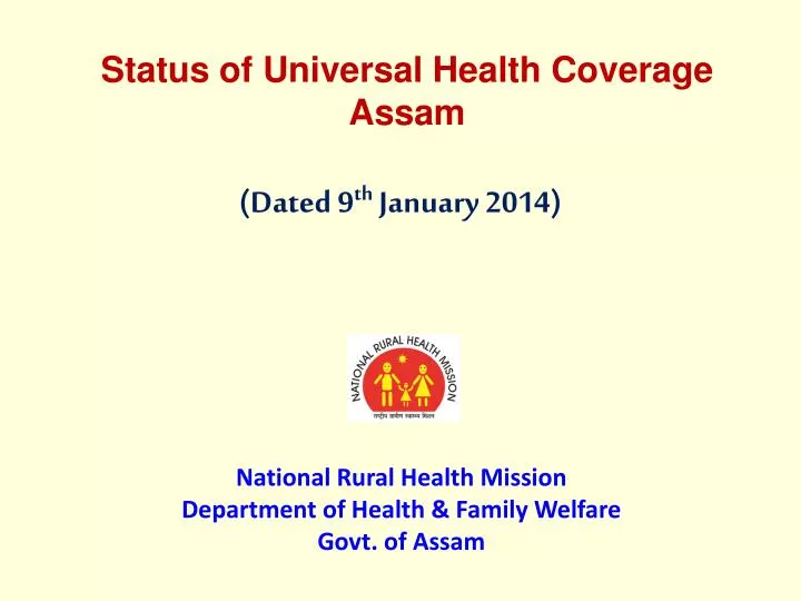 status of universal health coverage assam