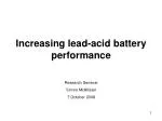 Increasing lead-acid battery performance - slide 1
