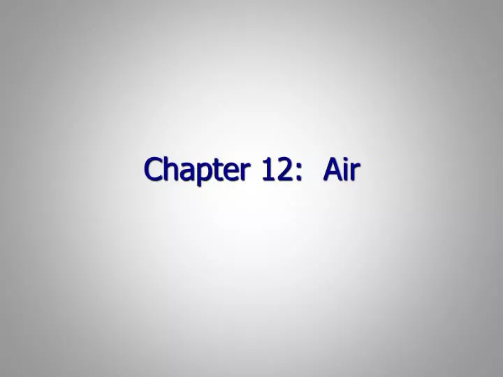 chapter 12 air