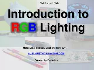 Introduction to R G B Lighting