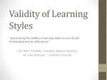 Validity of Learning Styles - slide 1