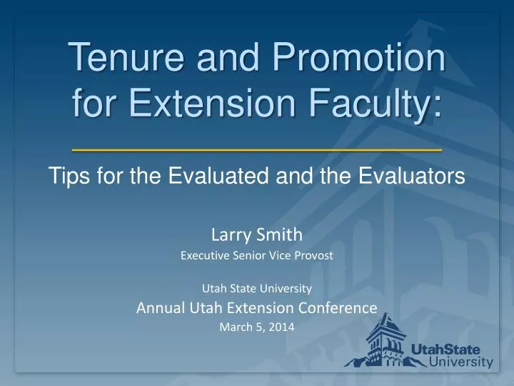 tenure and promotion for extension faculty