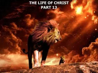 THE LIFE OF CHRIST PART 13