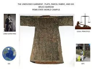 THE UNDIVIDED GARMENT: PLATS, PARCEL FABRIC, AND GIS BRUCE BARROW PENN STATE WORLD CAMPUS