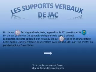 Les supports verbaux De jac