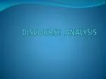DISCOURSE ANALYSIS - slide 1