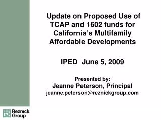 “TCAP” Tax Credit Assistance Program