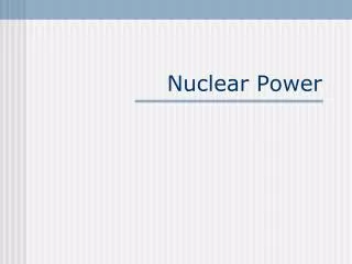 Nuclear Power