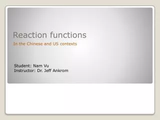 Reaction functions