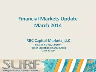 Financial Markets Update March 2014