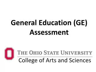 General Education (GE) Assessment
