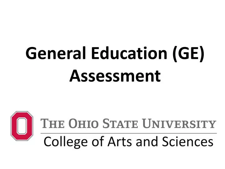 general education ge assessment