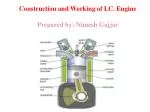 Construction and Working of I.C. Engine Prepared by: Nimesh Gajjar - slide 1