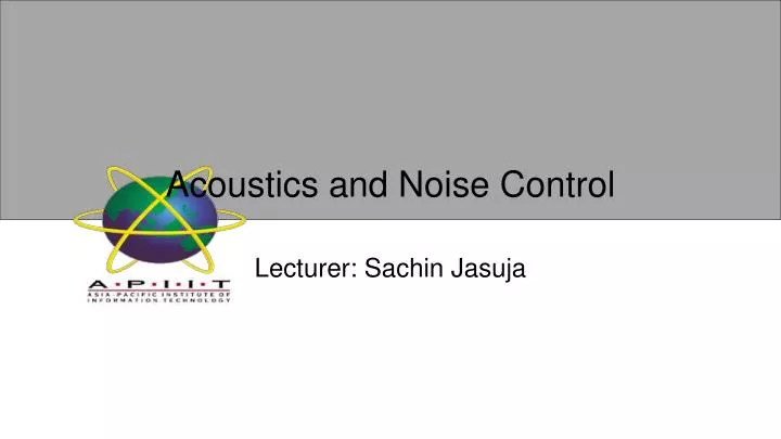 acoustics and noise control