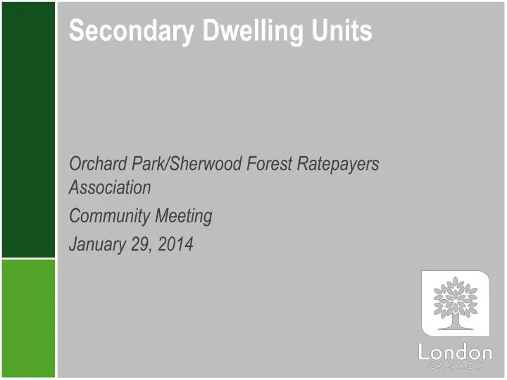 secondary dwelling units