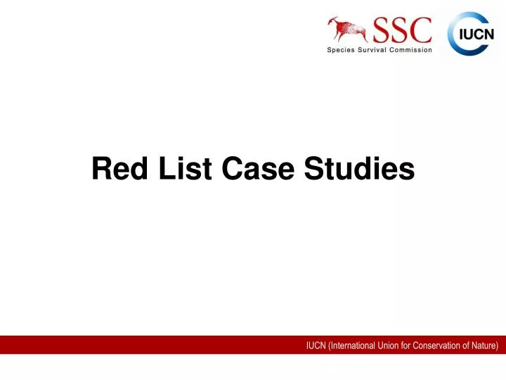 red list case studies