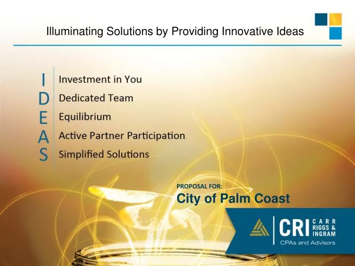 illuminating solutions by providing innovative ideas