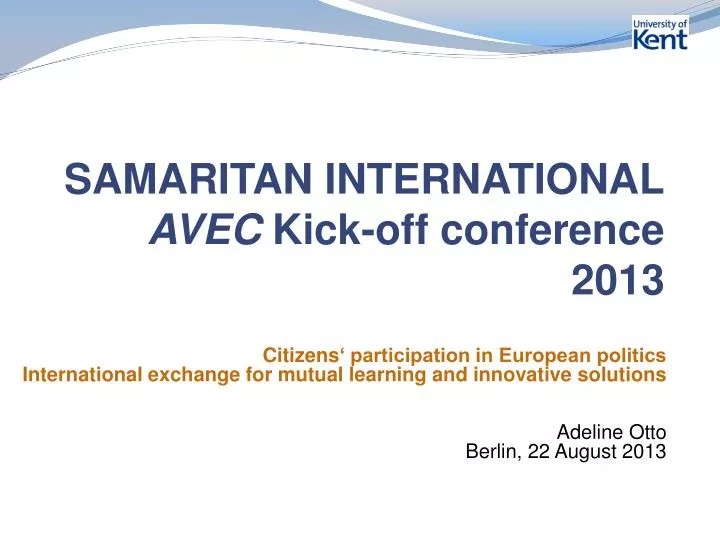 samaritan international avec kick off conference 2013