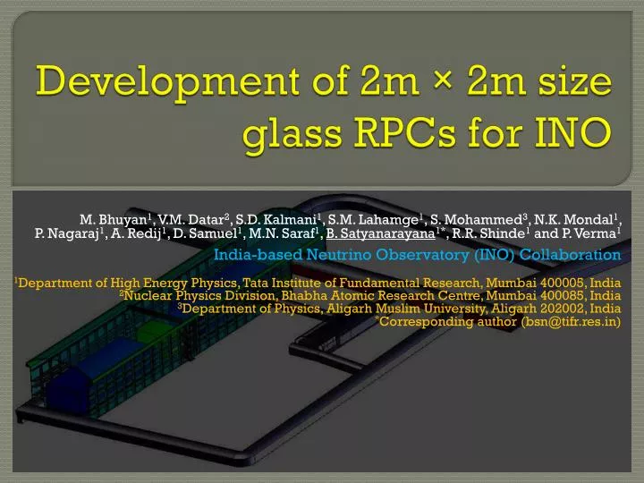 development of 2m 2m size glass rpcs for ino