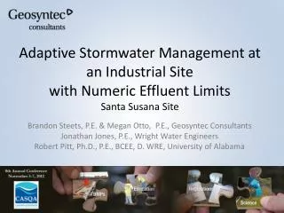 Adaptive Stormwater Management at an Industrial Site with Numeric Effluent Limits Sa