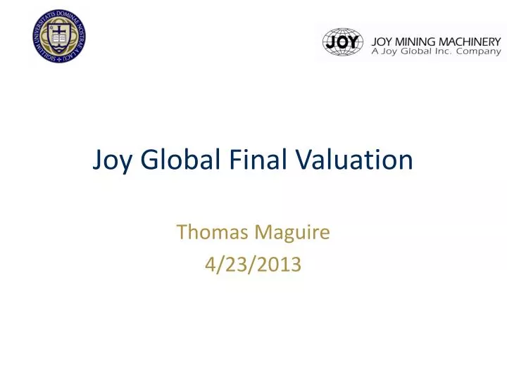 joy global final valuation
