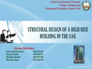 STRUCURAL DESIGN OF A HIGH RISE BUILDING IN THE UAE