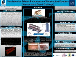 Simulation for Seismic Performance of Nonstructural Systems (Nonstructural Grand Challenge)