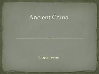 Ancient China