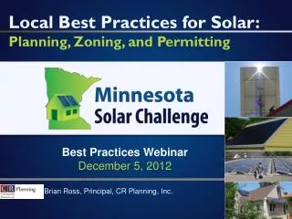 Local Best Practices for Solar: Planning, Zoning, and Permitting