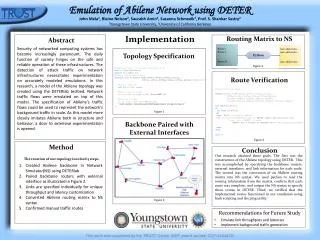 Emulation of Abilene Network using DETER