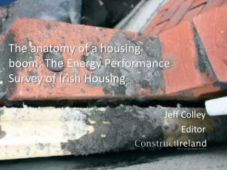 The anatomy of a housing boom: The Energy Performance Survey of Irish Housing