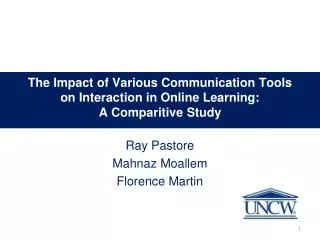 The Impact of Various Communication Tools on Interaction in Online Learning: A Comparitive Study