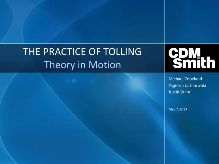 the practice of tolling