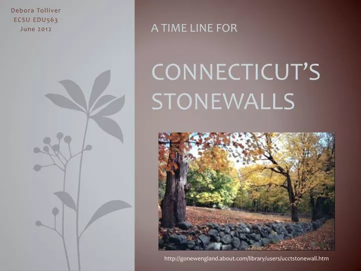 a time line for connecticut s stonewalls