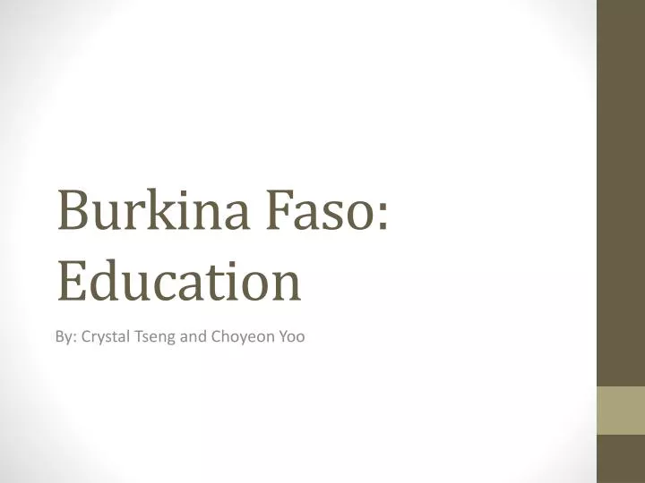 burkina faso education