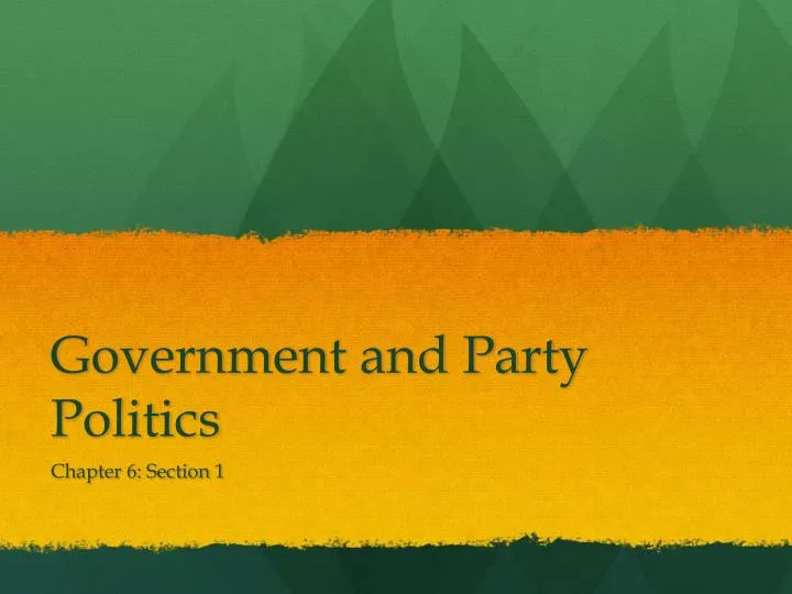 government and party politics