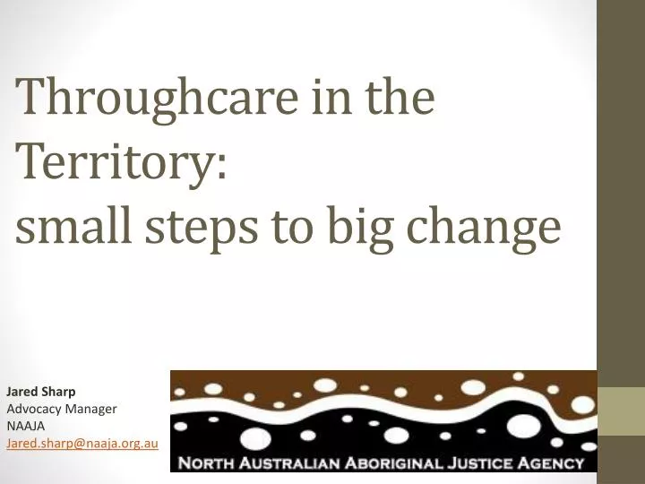 throughcare in the territory small steps to big change