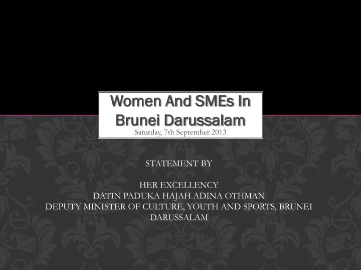 women and smes in brunei darussalam