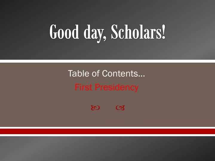 good day scholars
