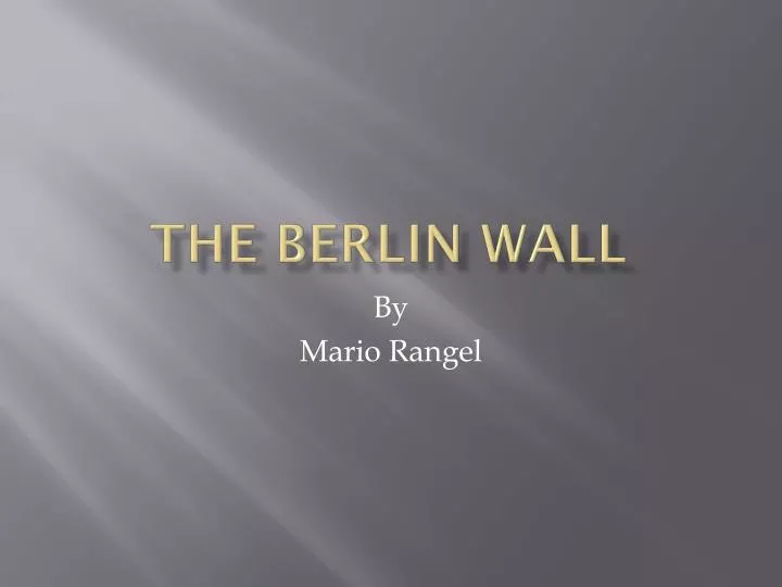 the b erlin wall