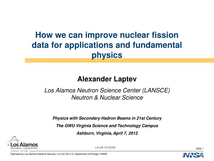 how we can improve nuclear fission data for applications and fundamental physics