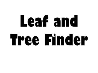 Leaf and Tree Finder