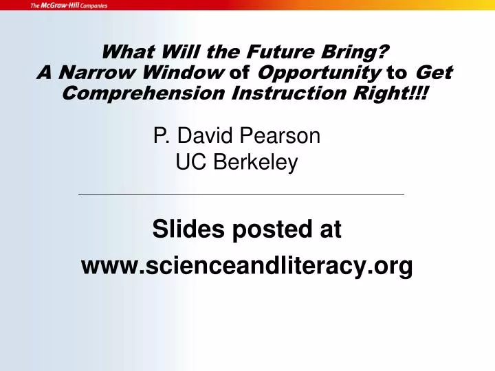 slides posted at www scienceandliteracy org
