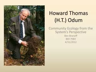 Howard Thomas (H.T.) Odum