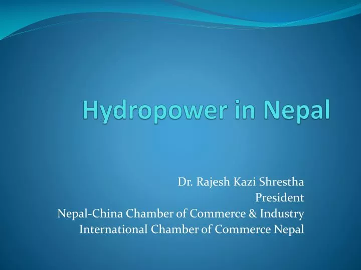 hydropower in nepal