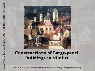 Constructions of Large-panel Buildings in Vilnius