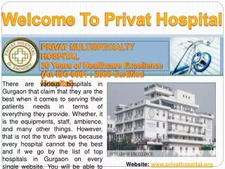 Privat hospital- Best Hospital in Gurgoun