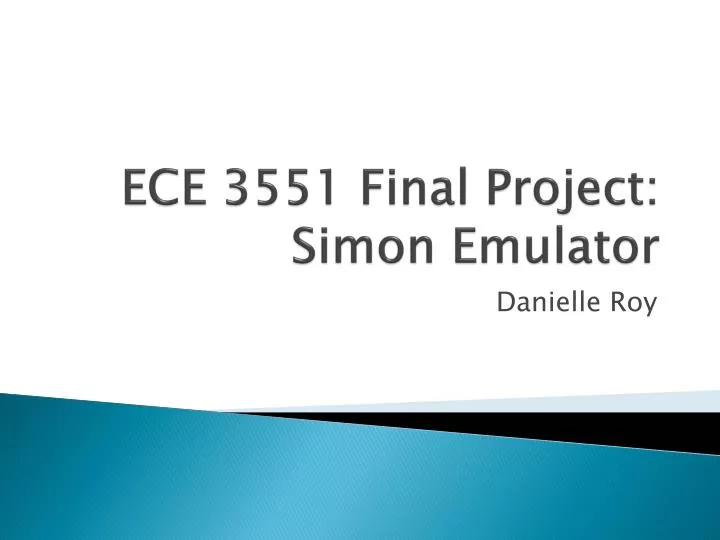 ece 3551 final project simon emulator